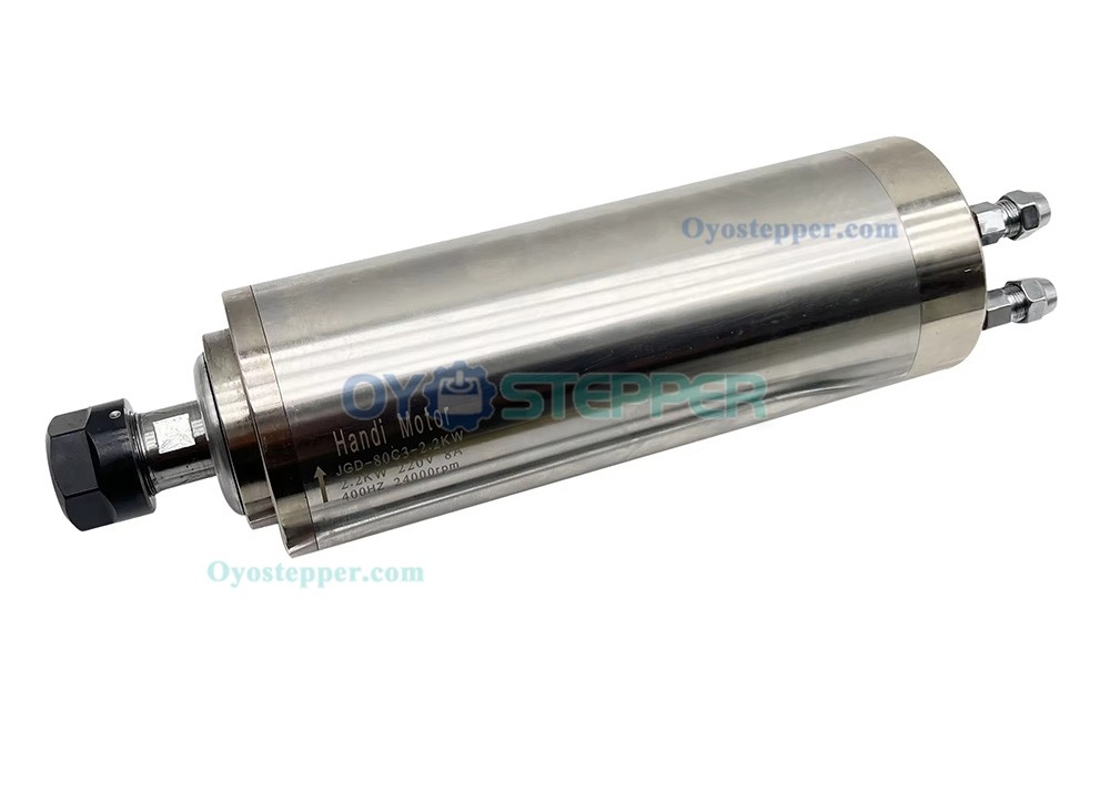 2.2 KW ER20 80mm CNC Water Cooled Spindle Motor 24000RPM 8A 110V/220V/380V for CNC Machine